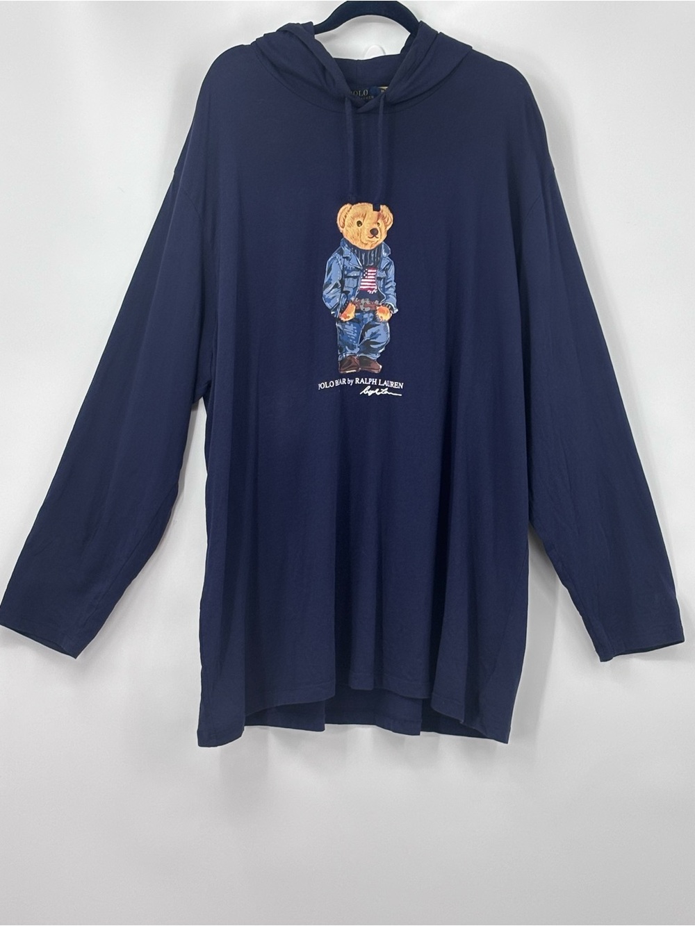 Polo Bear by Ralph Lauren M2 Jersey Hoodie Men's Sz 3XLB Navy America hoody L/S